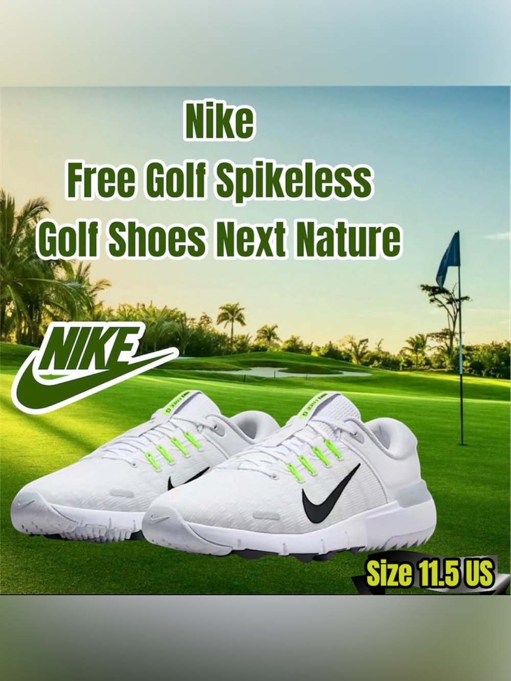 Nike Free Golf Spikeless Golf Shoes Next Nature Mens Size 11.5 US